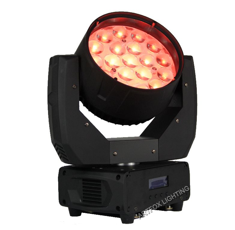 LED Moving Head:19x12w Osram Quad LEDs, Wash Beam 2-in-1